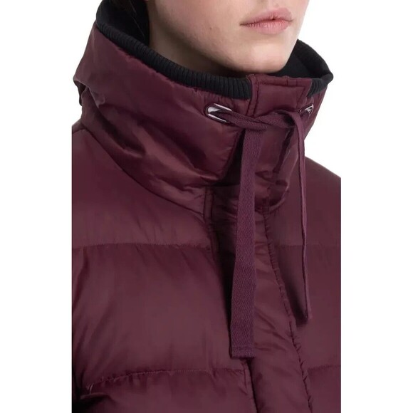 NEW Barbour Weatheram Quilt Longline Puffer Coat Purple Wine Womens Size 10 US - Picture 5 of 9